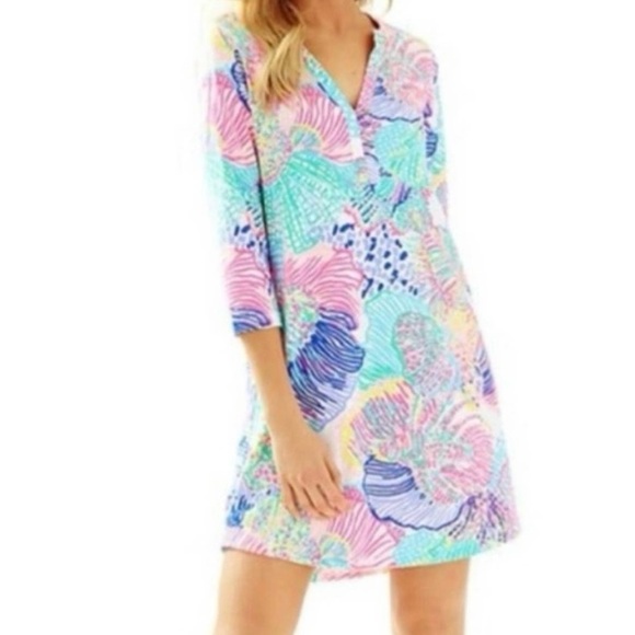Lilly Pulitzer Dresses & Skirts - Lilly Pulitzer Women’s  Roar of the Seas 3/4 Sleeve Dress Size S  - Perfect!